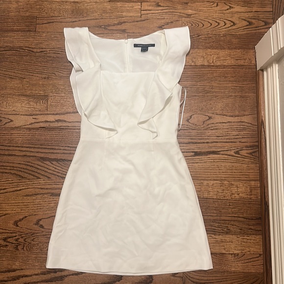 White Ruffle French Connection Dress - Picture 5 of 8